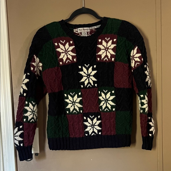 Sweaters - Colorful Snowflake Sweater Vtg